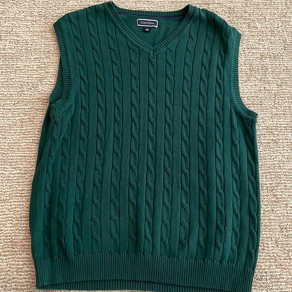 dark green sweater vest